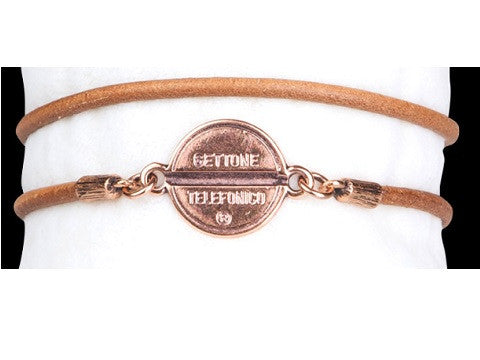 Il Gettone - Oro Rosa - cuoio rosso